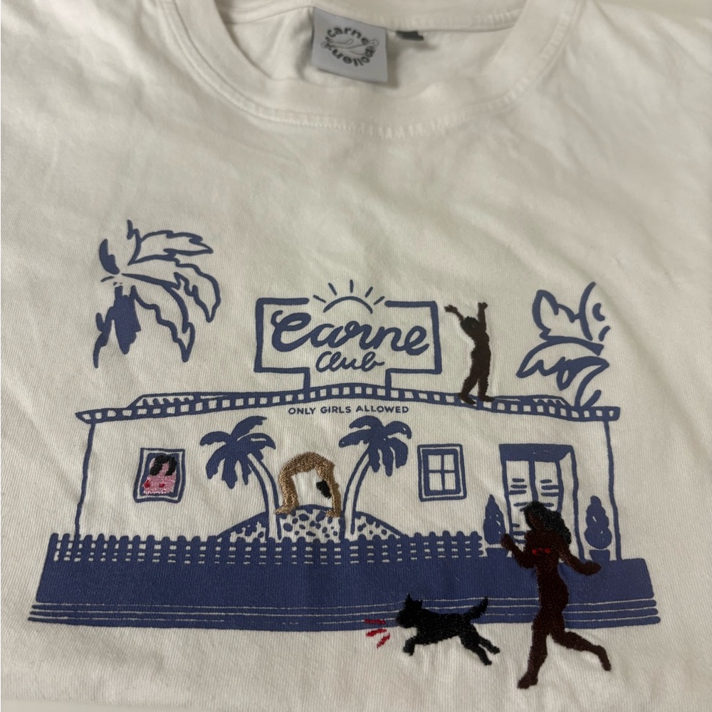 White Graphic Tee Carne Bollente *rare*  Paris store exclusive men’s size Medium